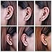 BMC 10pc Multicolor Sparkling Fashion Crystal Round Magnetic Clip On Stud Earring Set for Men/Women