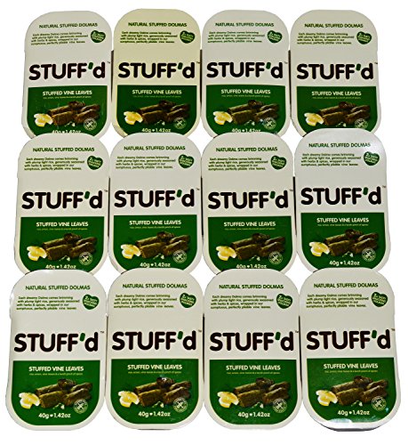 DipIn Natural Stuffed Dolmas Stuff'd Vine Leaves (Pack of 12) (1.42 oz)