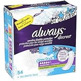 Always Discreet, Incontinence Pads, Moderate, Long Length, 54 Count