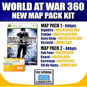 Call of Duty World at War for Xbox 360 with 1600 Xbox Live Points Card