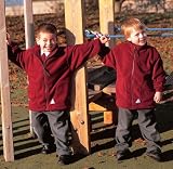 Sports : Kids Fleece Jacke von Result mit 3M Sicherheits-Leuchtdreiecke auf Vorder-und R&uuml;ckseite 116 - 164.