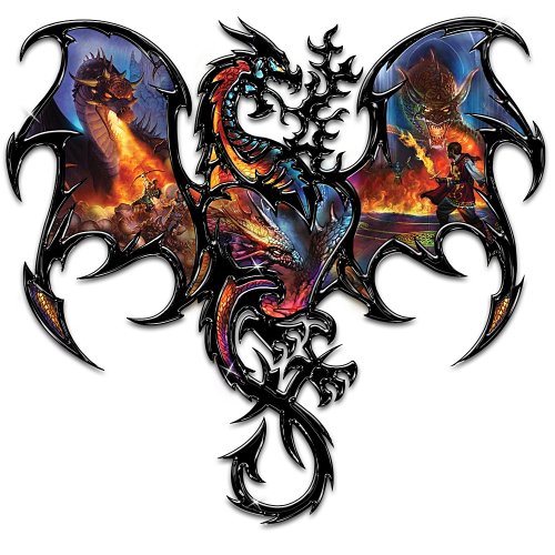 The Epic Battle Dragon Wall Decor With Genuine Iron by The Bradford Exchange