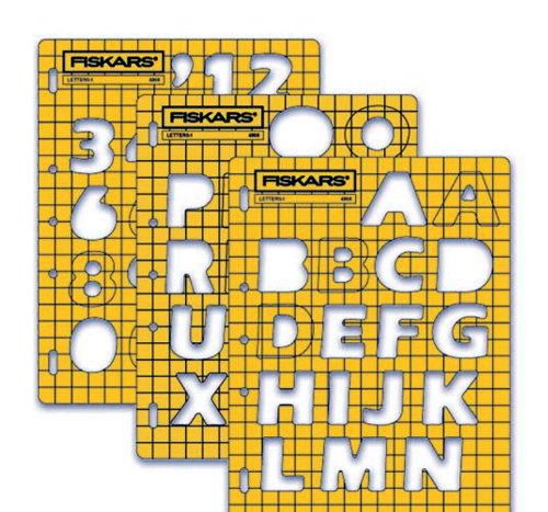 Fiskars 48687097 Shape Template, Lettering Set 