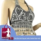 Bellyqueen™ Belly Dance Halter Top With Coins And Fringe