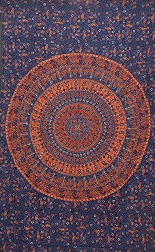 Indian Elephant Mandala Tapestry,hippie,bed Cover,, Bed Spread, Wall Art, Hand Made Bed Sheet, Hippy Wall Hanging Decorated Throw,curtain