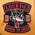 Lucky 13 Born To Lose Full Back Patch Embroidered Iron-On 12"