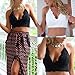 ROPALIA Women Crochet Lace Bralette Knit Bra Boho Beach Bikini Halter Tank Top