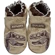 Robeez Soft Soles Organic Dig Pre-Walker Slip On (Infant/Toddler),Cream,0-6 Months (1-2 M US Infant)