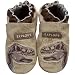 Robeez Soft Soles Organic Dig Pre-Walker Slip On (Infant/Toddler),Cream,0-6 Months (1-2 M US Infant)