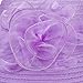 Pure Color 1920s Womens Summer Organza Bowler Sun Hat Derby Tea Party A267 (Purple)