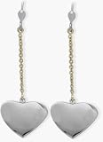10 Karat Two-Tone Gold Heart Earrings
