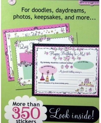 All About Me! Diary, Scrapbook, Activity Book. Stickers, Stencils, Pages for Art, Doodles, Daydreams, Memories, Photos, Keepsakes and more...