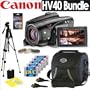 Canon Vixia HV40 HD HDV 10X Optical 200X Digital Zoom 2.7 inch Widescreen LCD Camcorder + Accessory Bundle