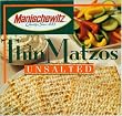 MANISCHEWITZ Thin Unsalted Matzo, 10-Ounce Boxes (Pack of 8)