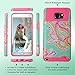 Note 5 Case, Samsung Note 5 Case AnnBay(TM) for Samsung Galaxy Note 5 N9200 2in1 Hybrid Case Heavy Duty Case Hybrid Armor Cover Case with Totem Flower (Hot Pink)
