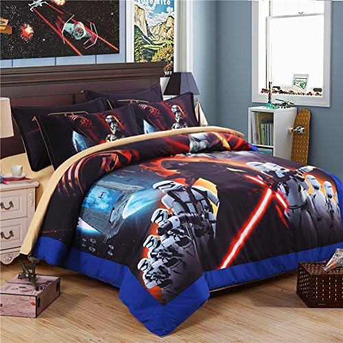 Prom Style 100% Cotton The Amazing 3d Star Wars Pattern Bedding Sets Duvet Cover Set Colorful Queen Size