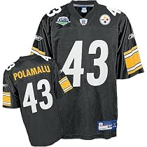 Reebok Pittsburgh Steelers Troy Polamalu Super Bowl XLIII Youth Team Color Jersey