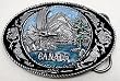 Canada Scenic Enamel Pewter Belt Buckle