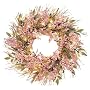 GKI Bethlehem Lighting 35 Clear/White Frost Mini Light Designer Soft Mauve and Cream Berry 24-Inch Wreath