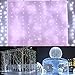 Led String Curtain Lights, Leaf 300led 9.8foot 8modes Linkable - White