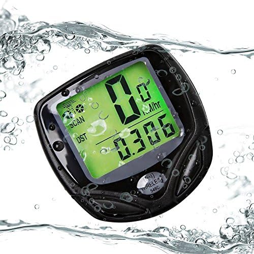 VVBOX 16 Functions Digital Bicycle Computer Rain Resistant LED Bike Speedometer Odometer