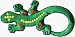 Green Gecko / Lizard with Yellow & Red Spots - Embroidered Iron On or Sew On Patch