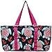 Sea Turtle Anchor Print NGIL Large Canvas Utility Tote Bag