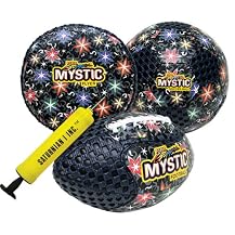 Football, Flyer, Soccer Ball and Air Pump Combo Set - Black