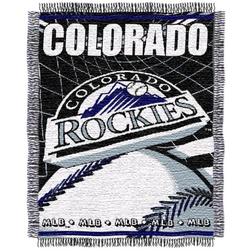 MLB Colorado Rockies 48-Inch-by-60-Inch Jacquard Acrylic Throw