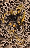 Hanya and Snake by Clark North Tattoo Designs Giclee Art Print