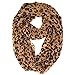 Tapp C. Fashion Leopard Print Infinity Scarf - Black/Brown