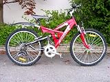 24 ZOLL MTB mit 21-GG. SHIMANO & VOLLGEFEDERT (2436 Rot)