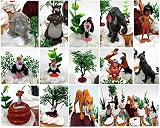 DISNEY JUNGLE BOOK 20 Piece Birthday Cupcake Topper Set Featuring Mowgli and Jungle Friends and Decorative Themed Accessories - Figures Average 1.5