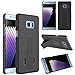 Samsung Galaxy Note 7 Case, Black Swivel Slim Belt Clip Holster Armor Protective Case, Defender Cover with Swivel Locking Belt Clip [Kickstand Feature] for Galaxy Note 7 (Holster Shell Combo) - Black