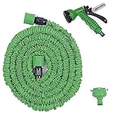 Perfect Hose 魔法のホース 2.5m→7.5m 二重構造ゴム 国際品質認証取得 1年間安心保証付き (7.5m 緑)