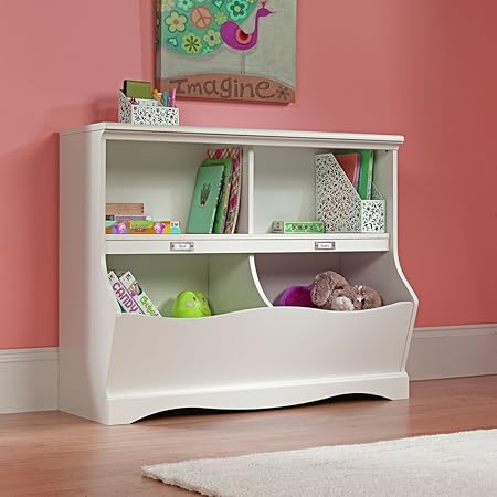 Sauder Pogo Bookcase/Footboard, Soft White Finish