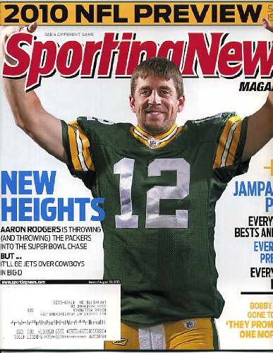 Sporting News August 30 2010 Aaron Rodgers/Green Bay Packers on Cover, 2010 NFL Preview - 35 Pages, Bobby Bowden: Gone Too Soon?