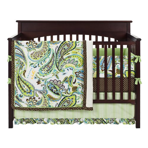 Baby Bedding My Baby Sam Lime Paisley Splash Bedding Collection