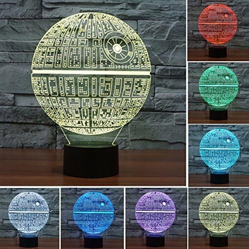 1pc The Force Awakens ! Death Star Table Lamp Micro USB Mood Lamp 3d Bulbing Light