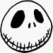 The Nightmare Before Christmas - Round Jack Skellington Face - Embroidered Iron On or Sew On Patch