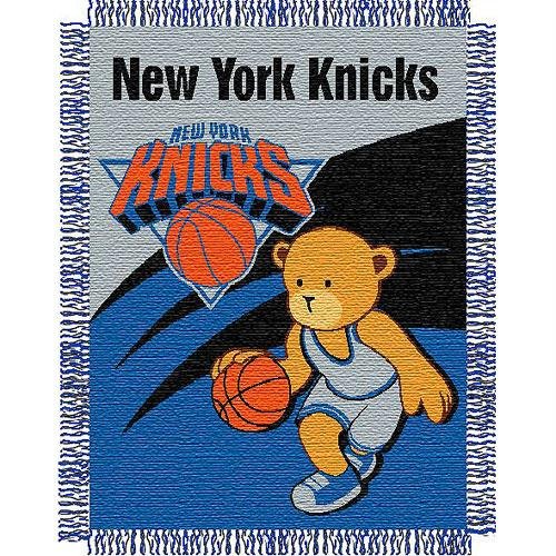 NBA New York Knicks 36-Inch-by-46-Inch Woven Jacquard Baby Throw