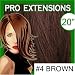 Pro Extensions 20" x 39" #4 Chocolate Brown 100% Clip on in Human Hair Extensions