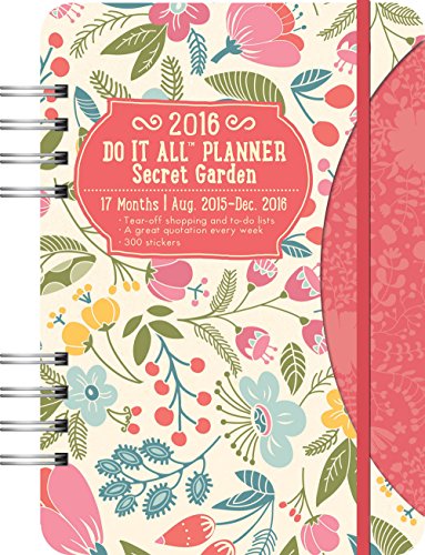 Orange Circle Studio 17-Month 2016 Do It All Planner, Secret Garden, by Orange Circle Studios