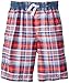 Nautica Boys' Classic Plaid Swim Trunk