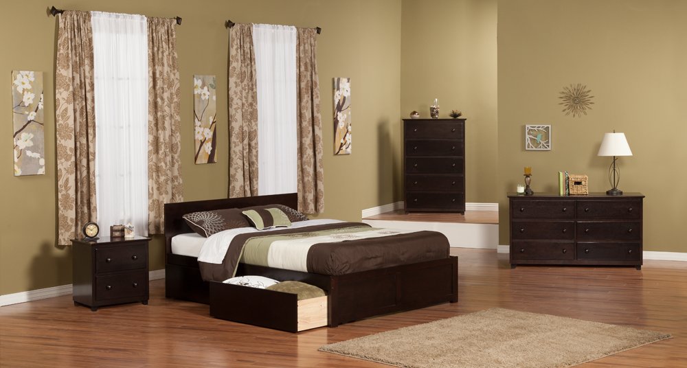 Amazon.com: Orlando Queen Flat Panel Foot Board w/ 2 Urban Bed ...