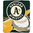 Oakland Athletics Royal Plusch Raschel 50x60 Throw Blanket - MLB Baseball