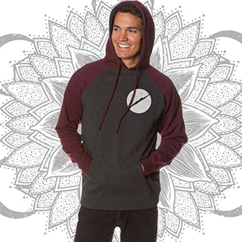 Silent Planet Men's Mandala Hooded Sweatshirt X-Large Burgundy &amp; Grey