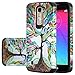 Compatible for LG K8, LG Phoenix 2, LG Escape 3 [Shock Absorption/Impact Resistant] Hybrid Dual Layer Armor Defender Protective Cover, Colorful Tree