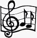 Music Notes - Embroidered Iron On or Sew On Patch