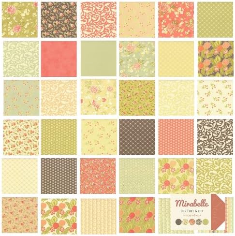 Moda Mirabelle Fig Tree Mini Charm 2.5" X 2.5" 42 Squares